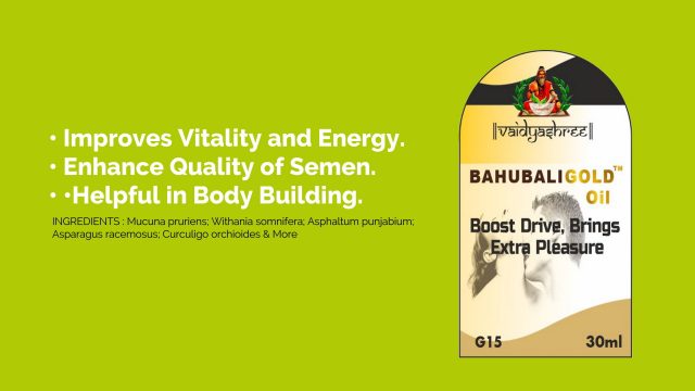Vaidyashree's Bahubali Gold Oil | Improves Vitality and Energy