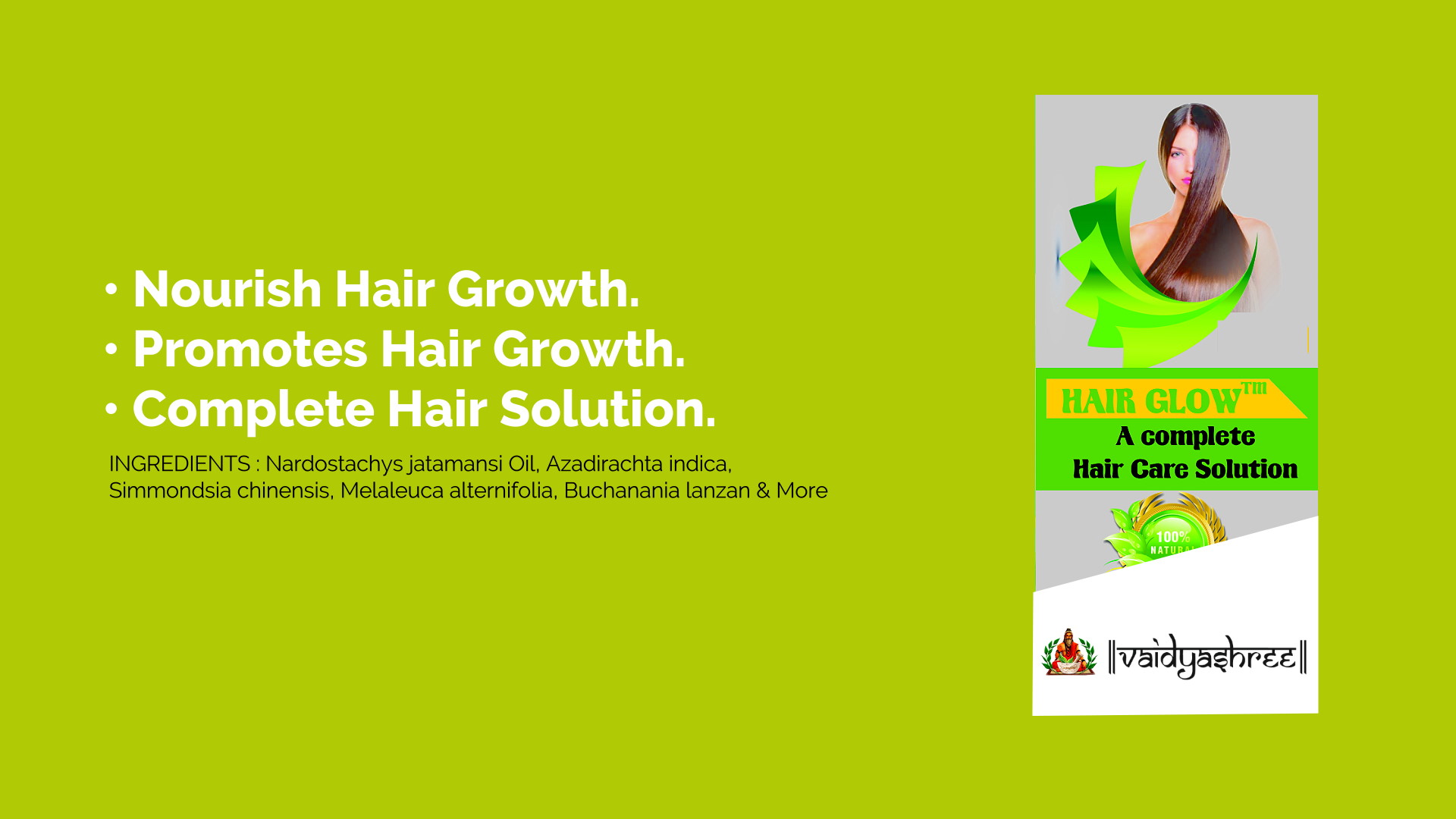 Vaidyashree's Hair Glow Oil | Promotes Hair Growth