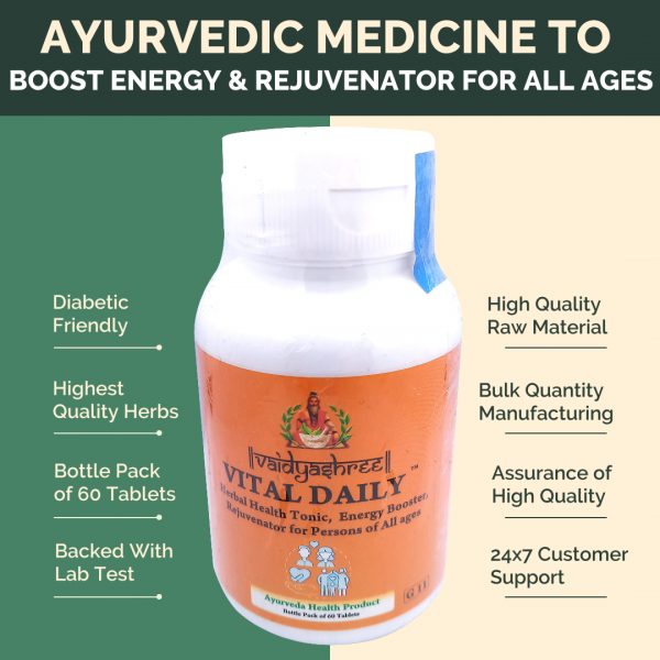 Ayurvedic Medicine Boost Energy India | Buy VaidyaShree Vital Daily