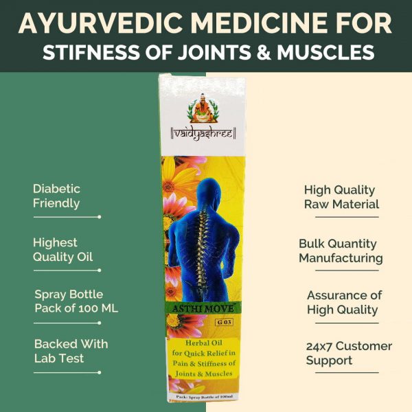 Ayurvedic Oil for Joint Pain VaidyaShree Asthi Move Oil