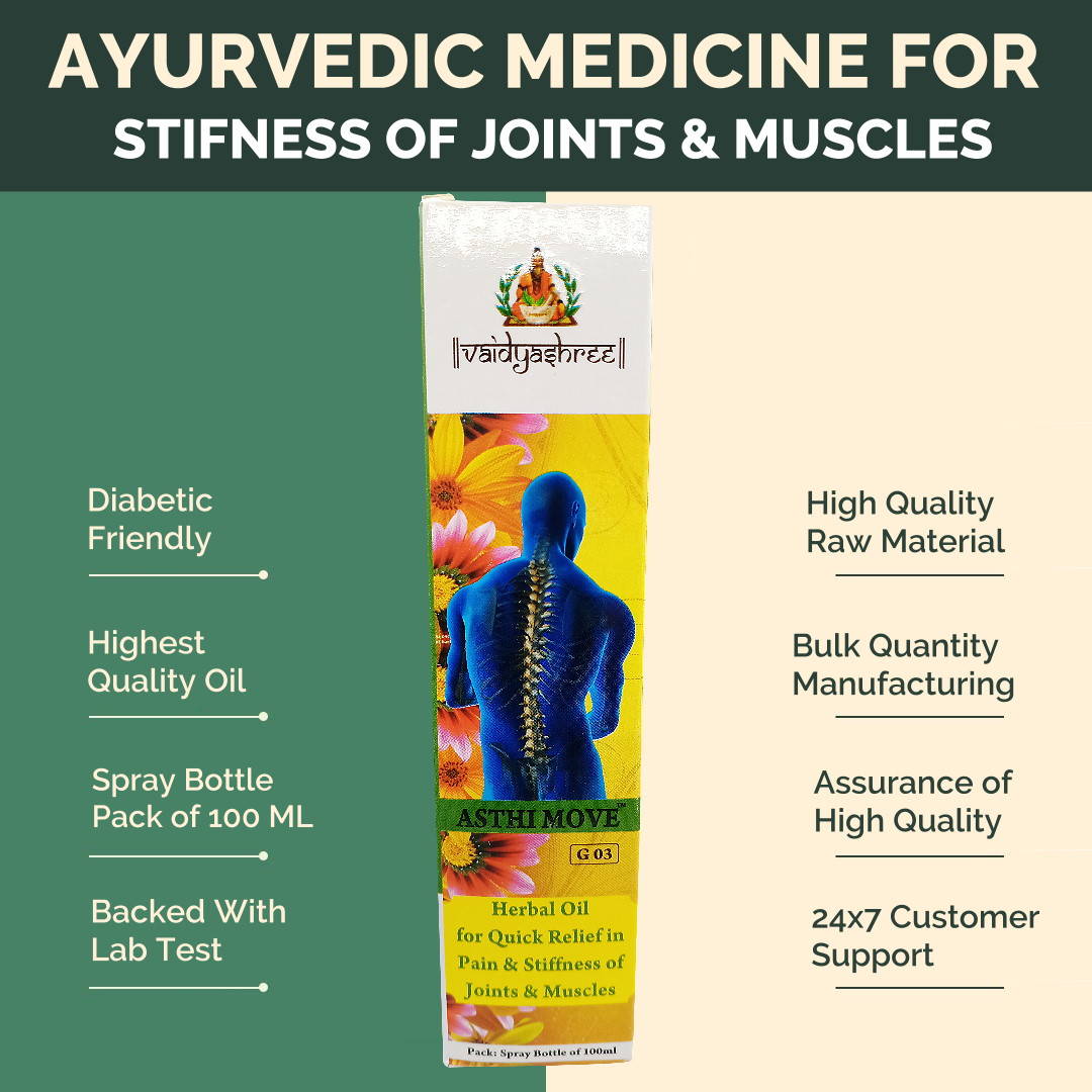 Ayurvedic Oil Joint Pain India | Buy VaidyaShree Asthi Move Oil