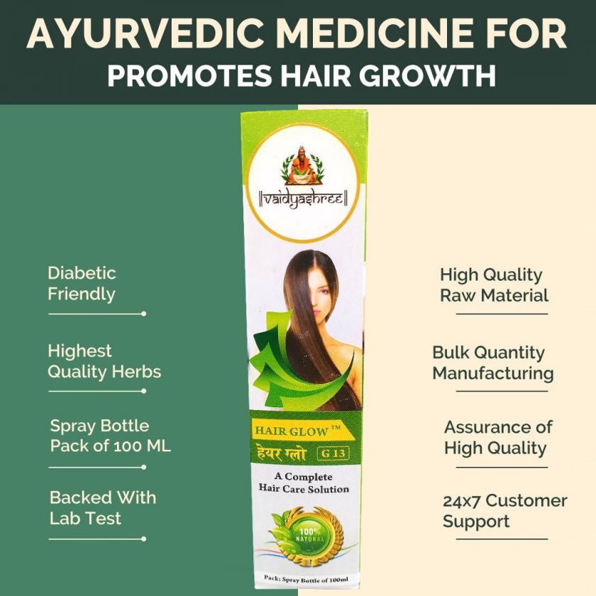 Ayurvedic Oil Hair Fall India | Buy VaidyaShree Hair Glow Oil Online